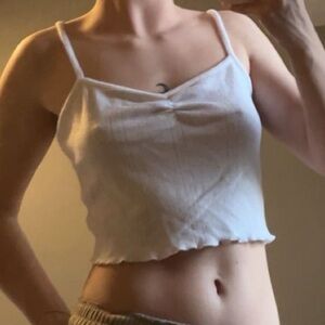 super soft and stretchy white tank top